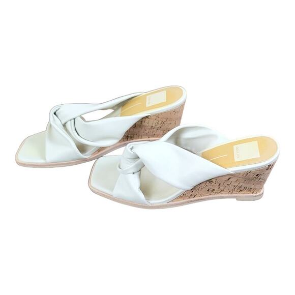 Dolce Vita-Nyome Twisted Cork Wedge in Ivory size 9 - Picture 4 of 8